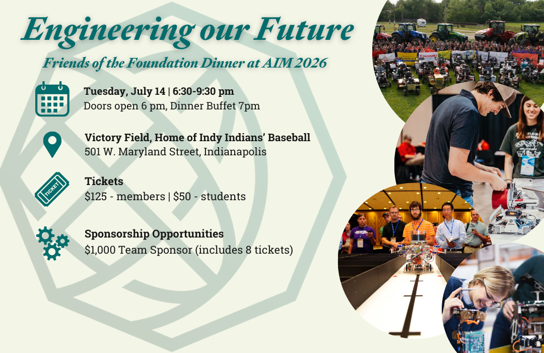 Foundation Dinner at AIM2026 Tuesday July 14, 2026 at Victory Field Indianapolis 